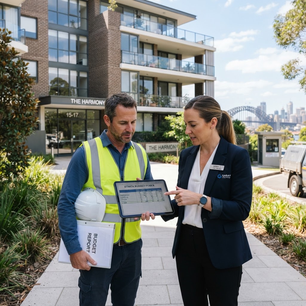 strata maintenance cost Sydney - Redford Constructions property manager reviewing budget