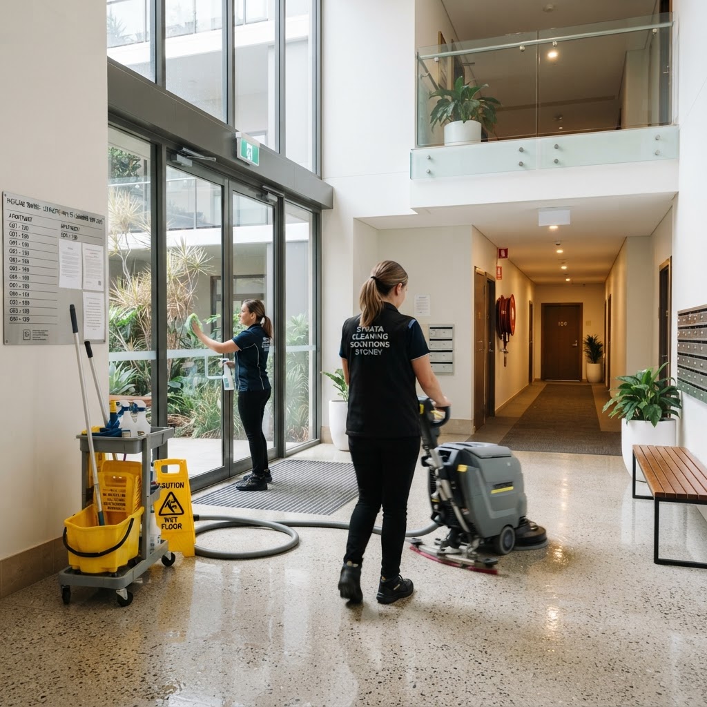 Strata building maintenance Sydney — common area pressure washing and cleaning